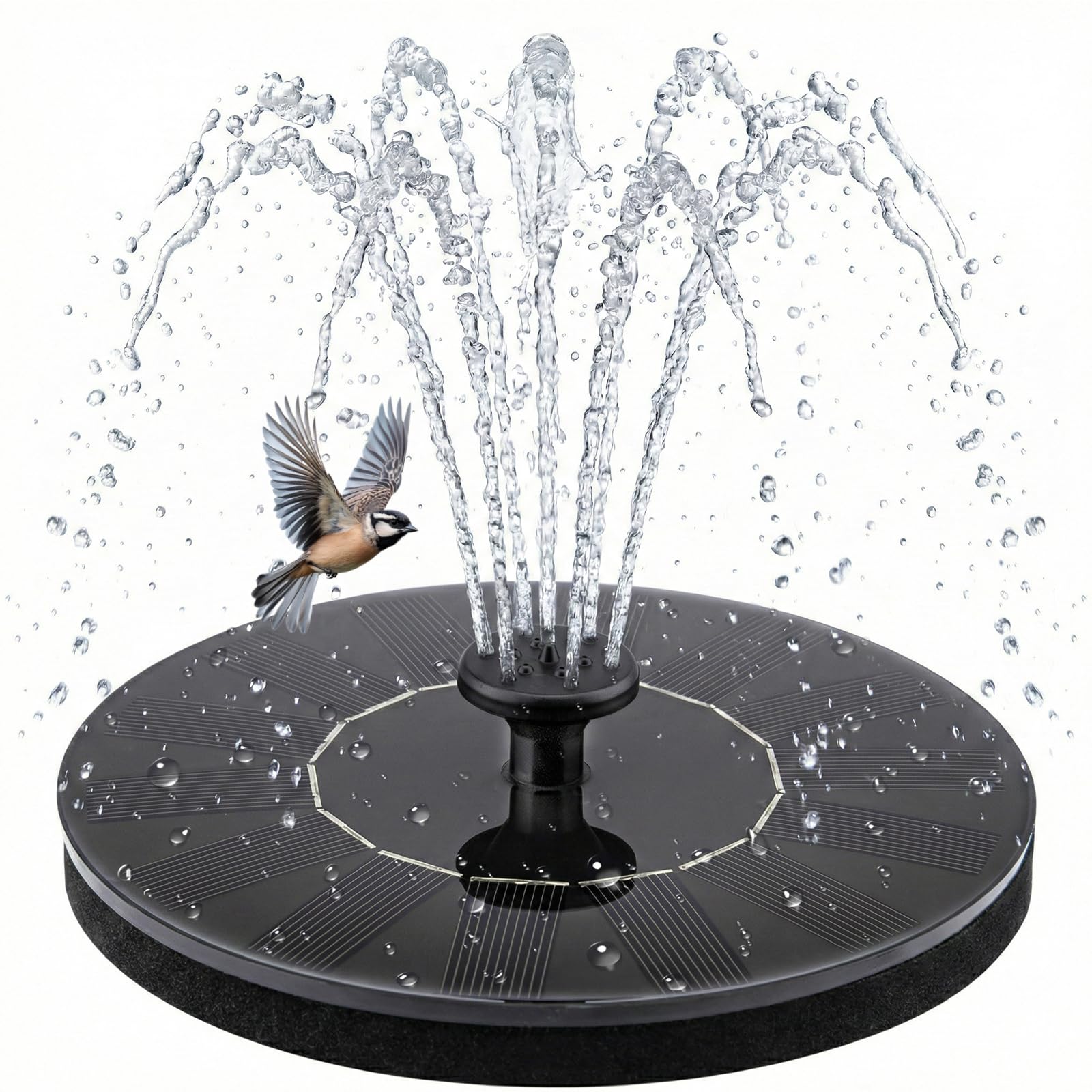 Yeomi Solar Fountain, Floating Solar Water Pump for Bird Bath, Outdoor Water Fountain No Battery or Electricity Needed, Easy to Use for Garden, Pond, Patio