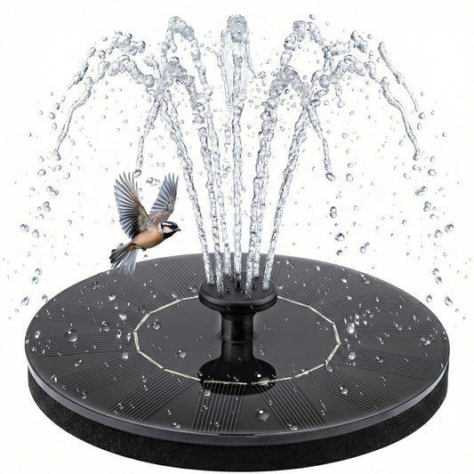 Yeomi Solar Fountain, Floating Solar Water Pump for Bird Bath, Outdoor Water Fountain No Battery or Electricity Needed, Easy to Use for Garden, Pond, Patio