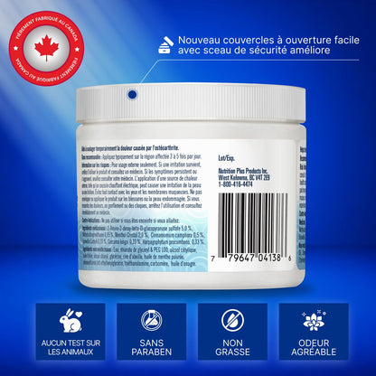 Cooling Arthritis Pain Relief Cream – Non-Greasy & Fast Absorbing Joint Cream with Glucosamine, MSM, Turmeric, Camphor & Menthol. For Joints, Muscles, Hands, Knees, Neck & Back. Made in Canada. - Available at All In One Marketplace Canada