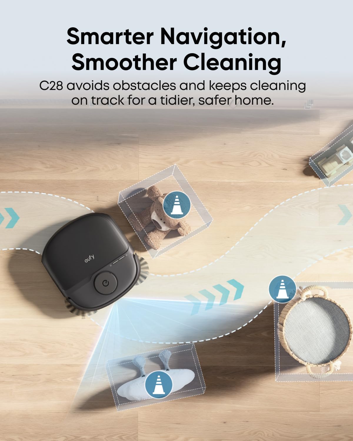 eufy New 2026 Robot Vacuum, C28 Omni, Upgraded from eufy X10 pro Omni, HydroJet Self-Cleaning Roller Mop, 15,000Pa Suction, All-in-1 Station,Tangle-Free,Auto Mop Washing&Drying, AI Obstacle Avoidance - Available at All In One Marketplace Canada