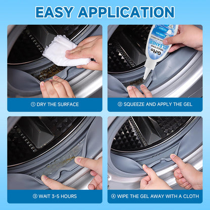 Mould Stain Remover Gel Washing Machine Cleaner, Grout Cleaner with Cleaning Brush, Black Stain Remover for Washer Kitchen Sink Shower Toilet Bathtub Caulk Tile,Bathroom Whitener, 10 Fl Oz - Available at All In One Marketplace Canada