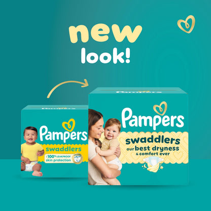 Pampers Swaddlers Diapers, Size 2 (10-22 lbs), 84 Count, Absorbent, Keeps Baby Dry and Comfortable, Skin Safe Disposable Baby Diaper