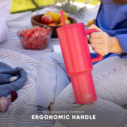 Simple Modern Tumbler with Handle and Straw | 40oz | 80s Mix Simple Modern