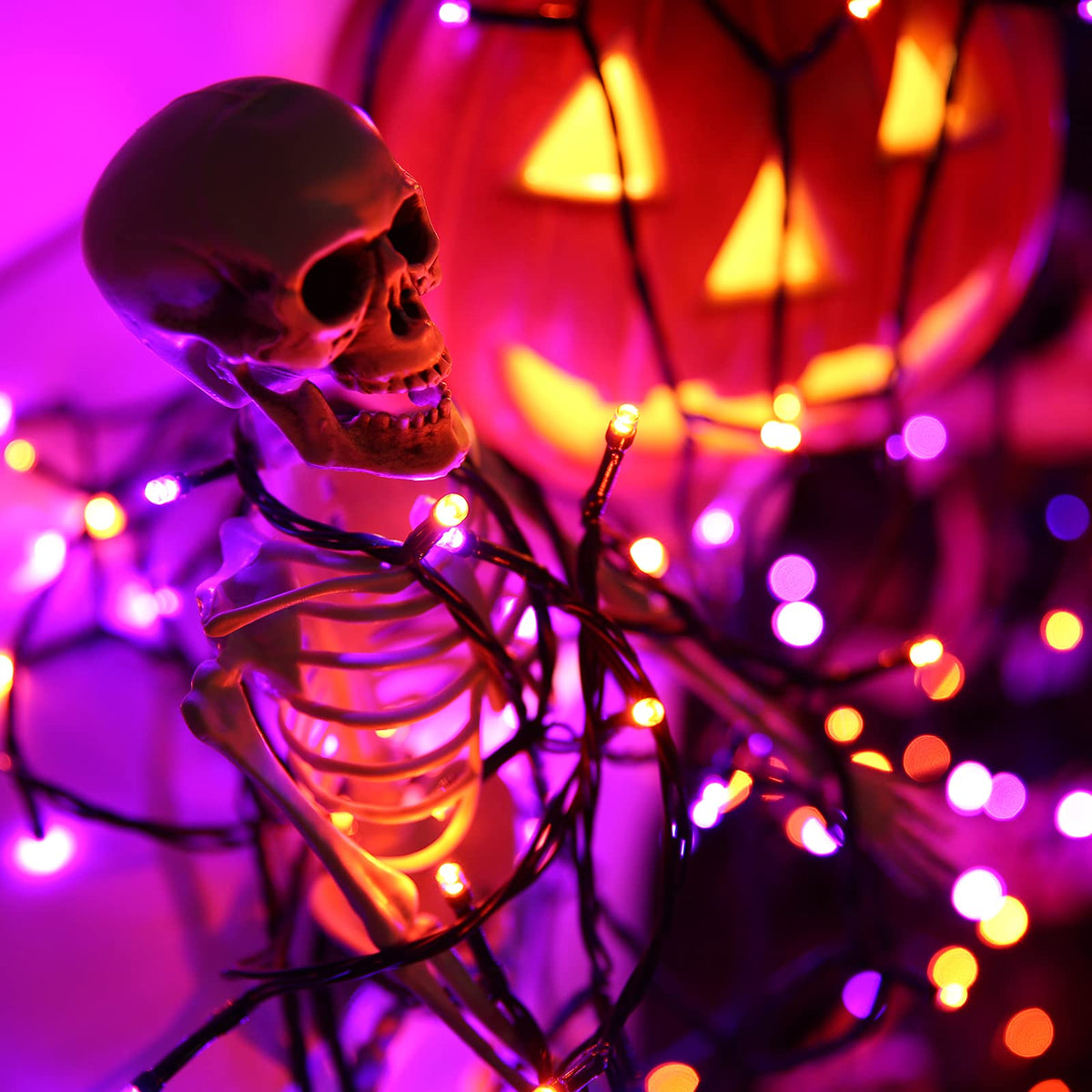 Toodour Orange & Purple Halloween Lights, 82ft Halloween String Lights 🍁 All In One Marketplace Canada