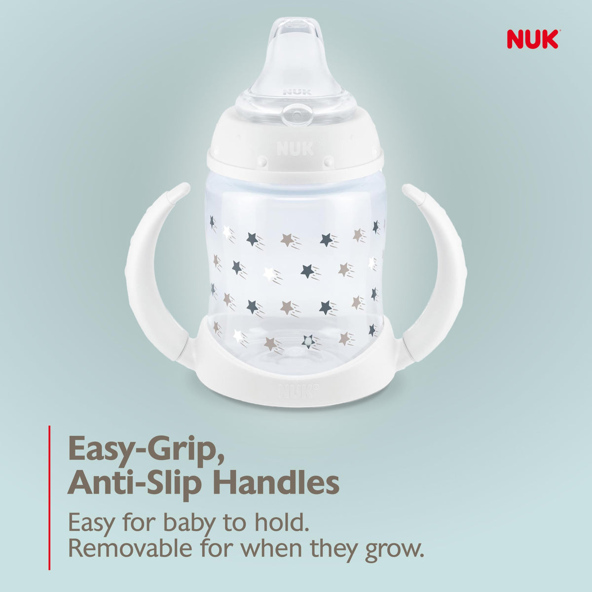 NUK Learner Cup, 5 oz (150 mL), 6+ Months, Stars & Triangles, 2 Pack