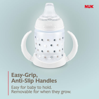 NUK Learner Cup, 5 oz (150 mL), 6+ Months, Stars & Triangles, 2 Pack