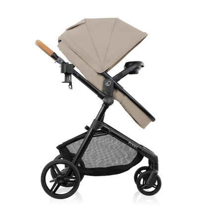 Evenflo Pivot NXT Travel System with LiteMax NXT Infant Car Seat - Latte Tan