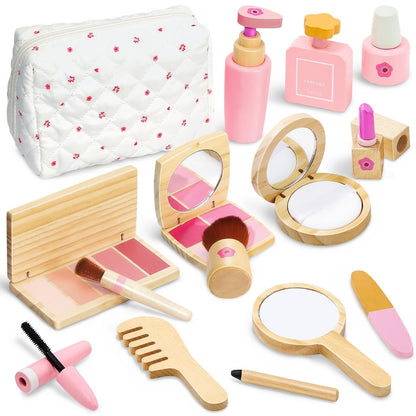 WELIN 17-Pieces Wooden Makeup Toy Set 🍁 All In One Marketplace Canada