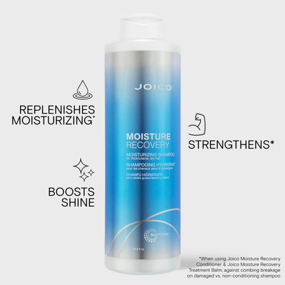 Joico Moisture Recovery Shampoo for Dry Hair, Moisturizing Shampoo for Dry Damaged Hair with Keratin Joico
