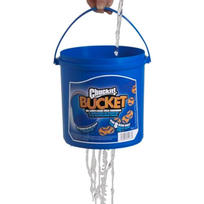 Chuckit! Ultra Ball Fetch Toy for Dogs, Medium Size 8 Pack with Cleaning Bucket Chuckit!