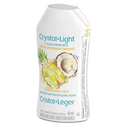 Crystal Light Aloha Pineapple Coconut Liquid Drink Mix, 48 mL Bottle (Pack of 12) Crystal Light