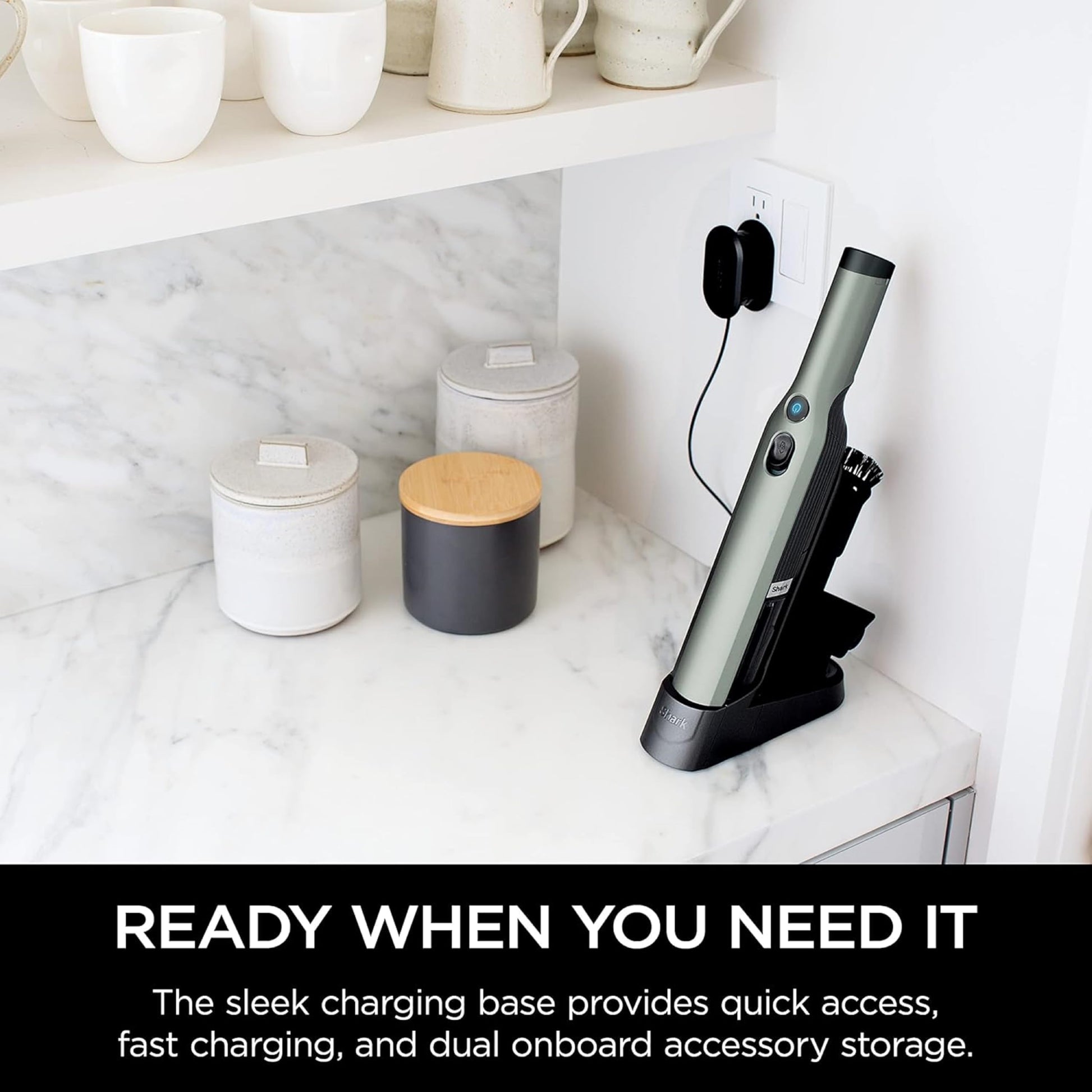 Shark WANDVAC Handheld Vacuum, Lightweight at 1.4 Pounds with Powerful Suction, Charging Dock, Single Touch Empty and Detachable Dust Cup, WV200C (Canadian Version) - Available at All In One Marketplace Canada