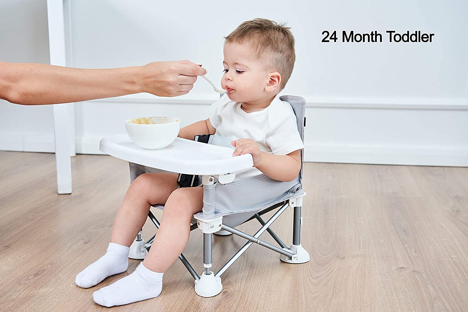 PandaEar Portable Baby Seat Travel Chair| Compact Fold with Straps for Indoor/Outdoor Use| Great for Camping, Beach, Lawn |Toddlers, Kids, Boys, Girls (Neural Seat)