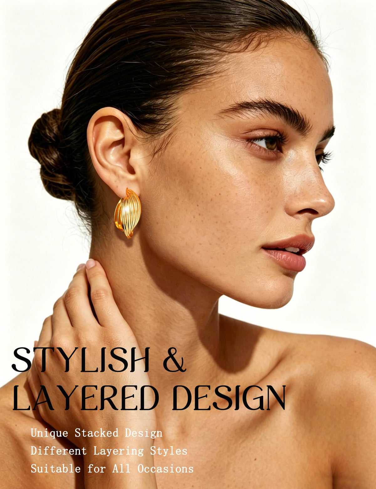 42 Pairs Gold Hoop Earrings Set for Women, Fashion Chunky Pearl Earrings Multipack Twisted Statement Earring Pack, Hypoallergenic Small Big Hoops Earring for Birthday Party Christmas Jewelry Gift 🍁 All In One Marketplace Canada