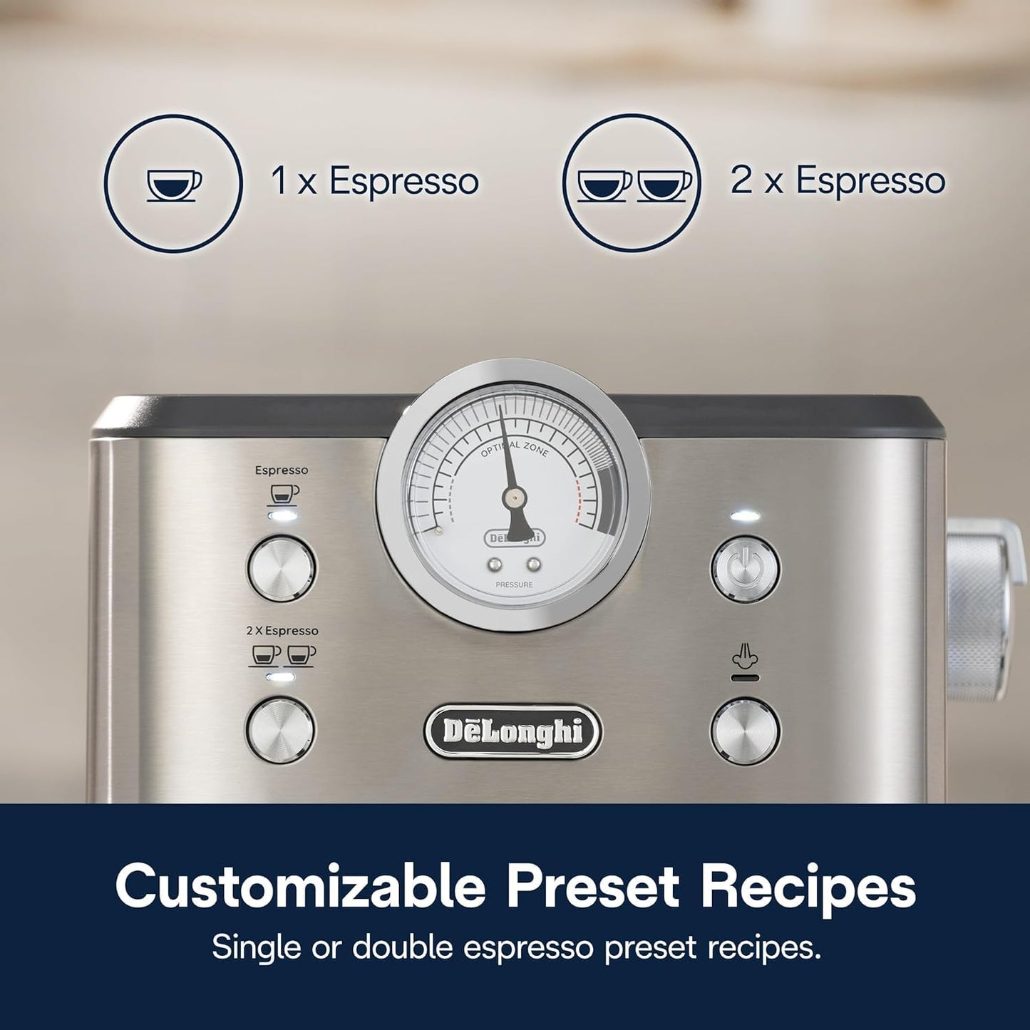 De'Longhi Classic Signature Espresso Machine, Adjustable Milk Frother De'Longhi