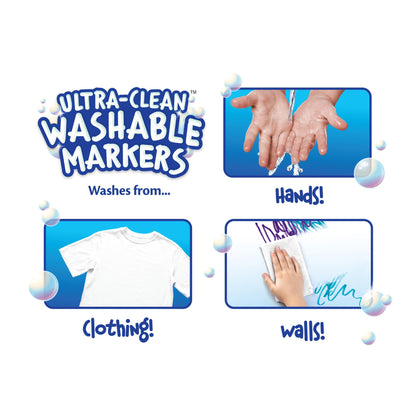 Crayola Ultra-Clean Washable Broad Line Markers (2 Boxes), Bulk Classroom Markers for Kids, 16 Colours, Teacher Must Haves Wishlist, Bulk School Supplies