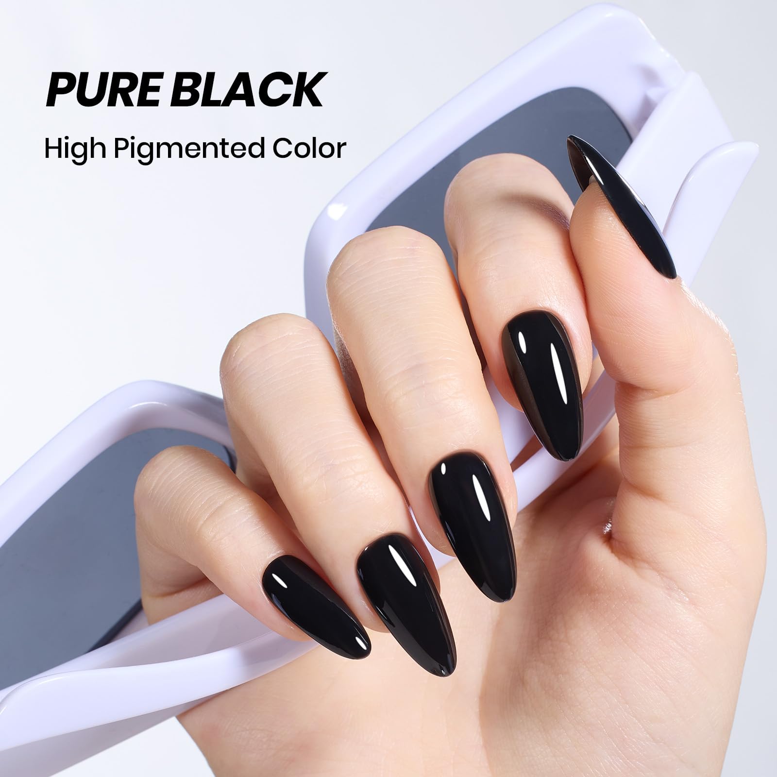 Beetles Gel Nail Polish Kit- 2 Pcs 15ml Black And White Gel Polish Black Gel Nail Polish Black Nail Polish Soak Off Led Gel Polish Nail Art Manicure Salon Diy at Home - Available at All In One Marketplace Canada