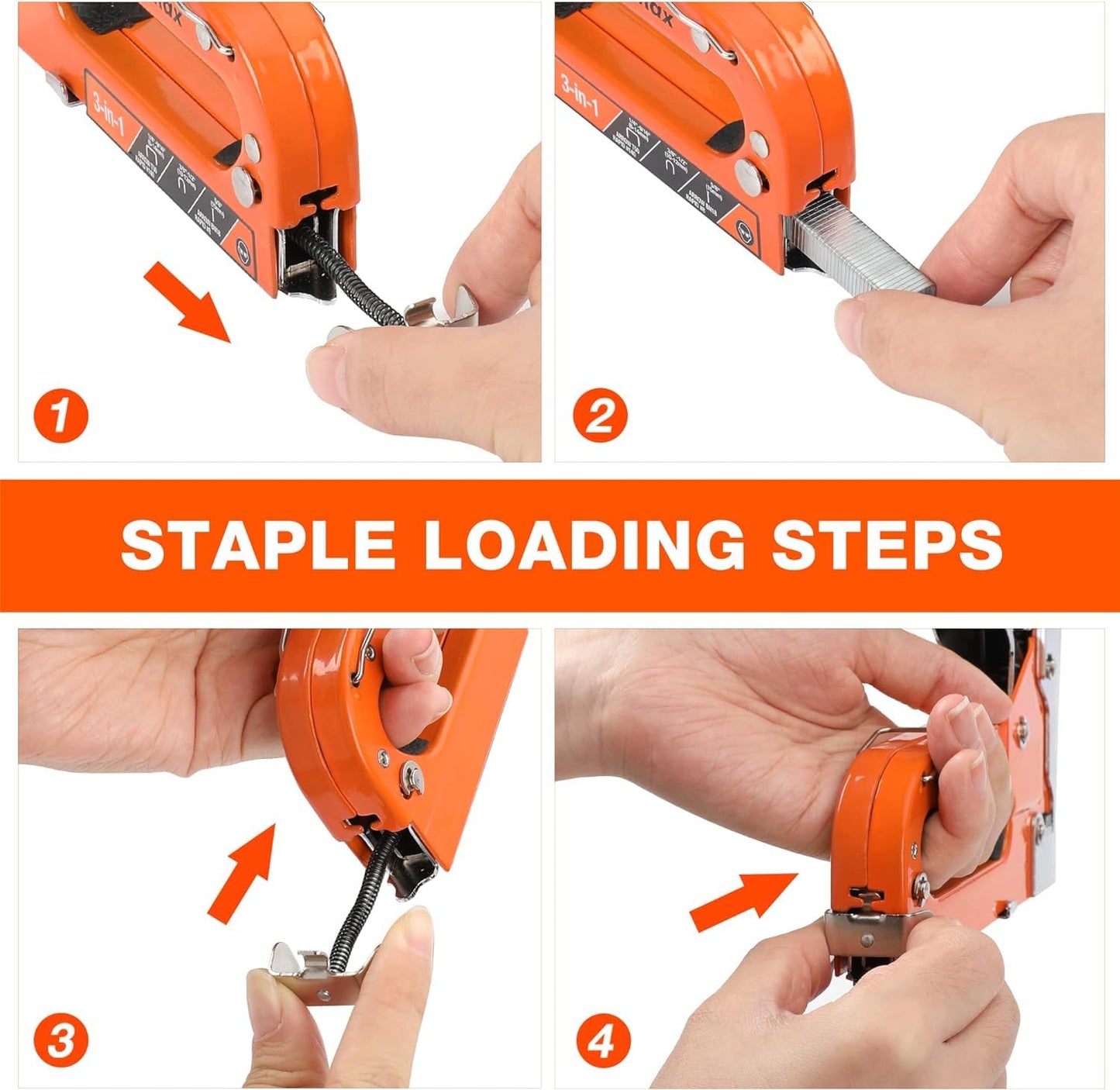 ValueMax Staple Gun Kit, 3-in-1 Stapler with 3000 Staples for Furniture, Wood, Cable, DIY, Craft, Canvas ValueMax