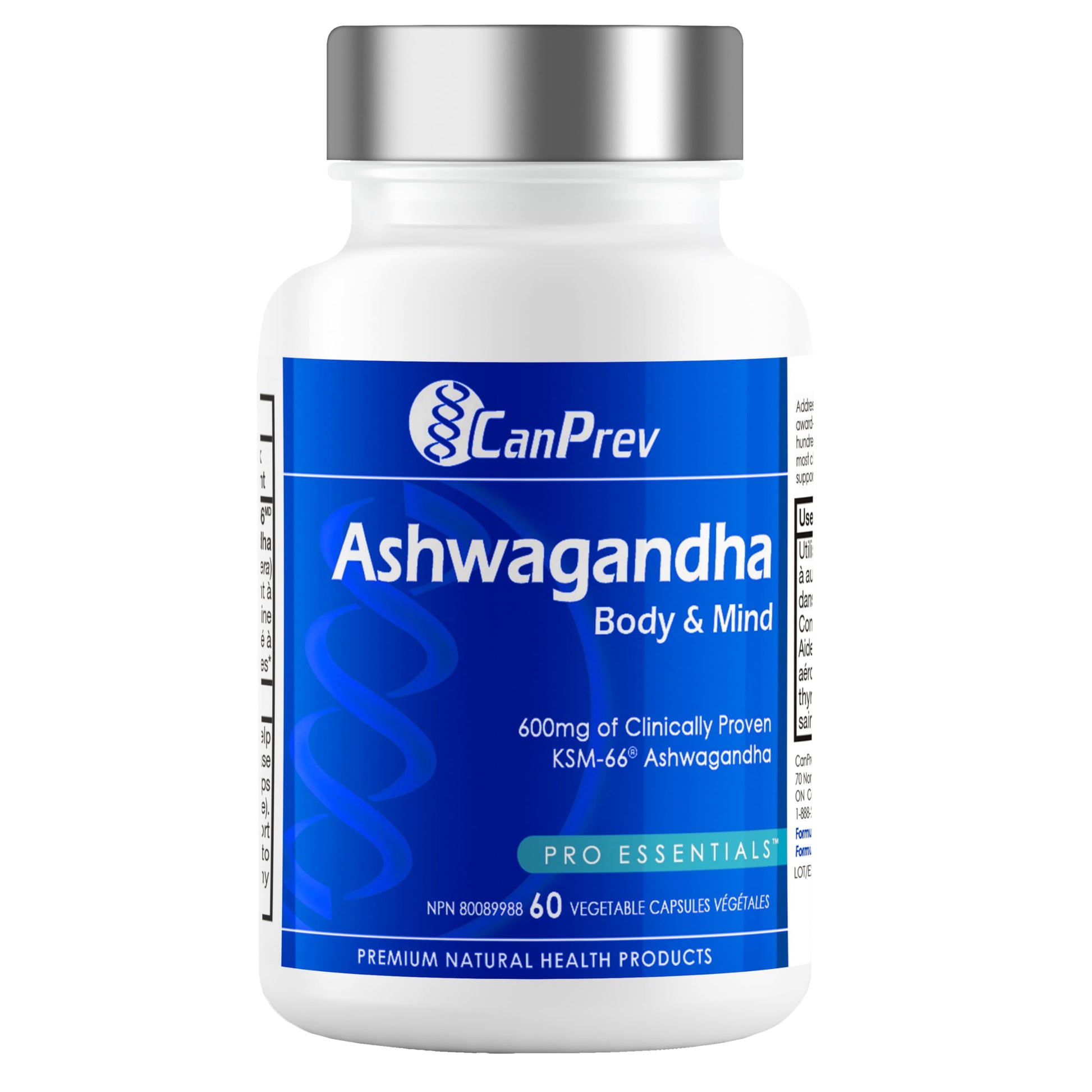 CanPrev Ashwagandha 600mg Vegan 60 Capsules 60-Day Supply - Vegan & Non-GMO - Organic KSM-66 Formula for Enhanced Relaxation & Energy, Sleep Support, Memory Boost - Supplement for Weight Management - Available at All In One Marketplace Canada