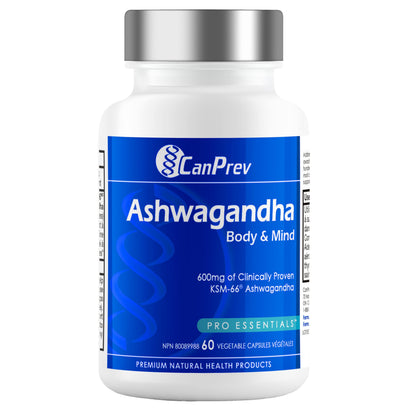 CanPrev Ashwagandha 600mg Vegan 60 Capsules 60-Day Supply - Vegan & Non-GMO - Organic KSM-66 Formula for Enhanced Relaxation & Energy, Sleep Support, Memory Boost - Supplement for Weight Management - Available at All In One Marketplace Canada
