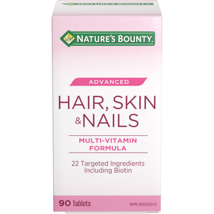 NATURE'S BOUNTY Advanced Hair, Skin & Nails, Multi Vitamin Formula, 90 Tab
