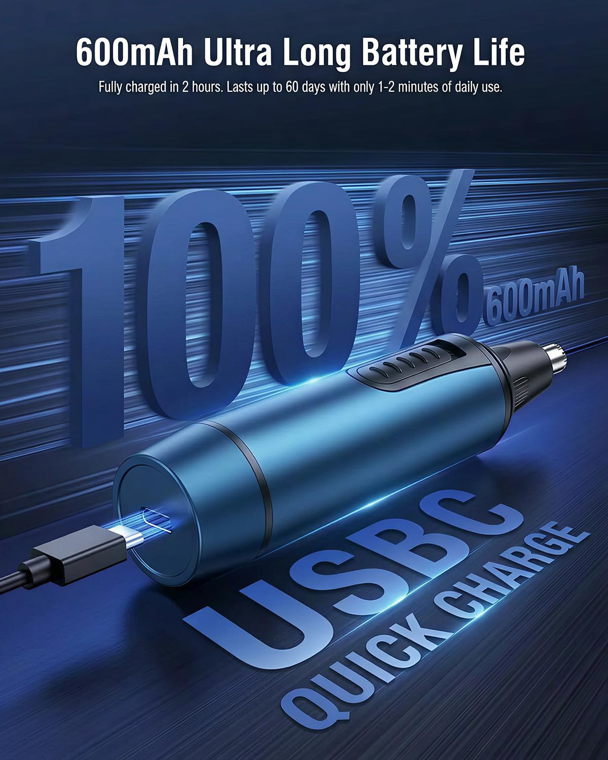 Nose Hair Trimmer for Men and Women Professional USB Rechargeable Ear and Nose Trimmer for Ear Eyebrow Facial Hair Trimmer Body Grooming Kit IPX7 Waterproof Dual Edge Blades for Easy Cleansing - Available at All In One Marketplace Canada