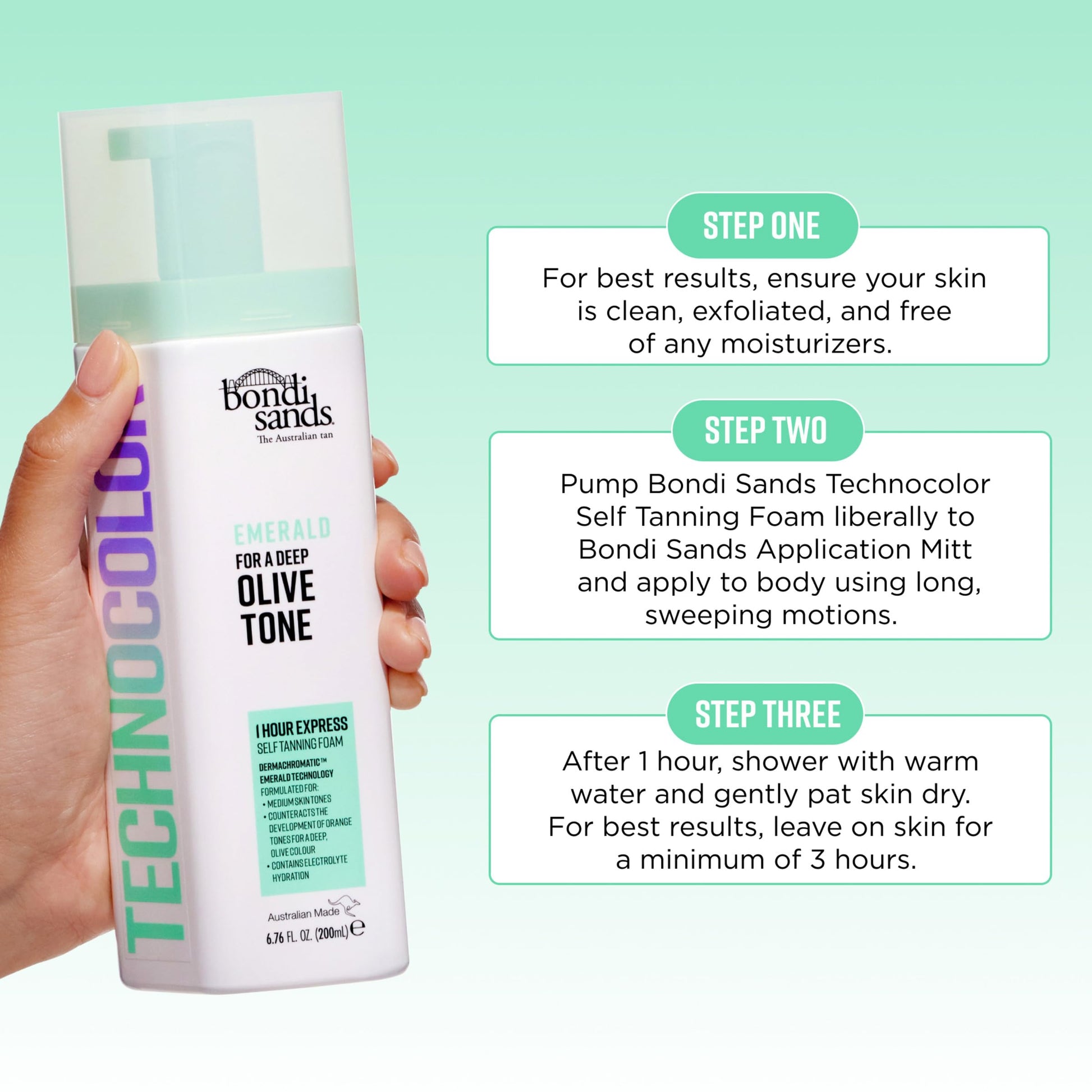 BONDI SANDS TECHNOCOLOR 1 HOUR EXPRESS SELF TANNING FOAM EMERALD 200mL (CANADA) Bondi Sands