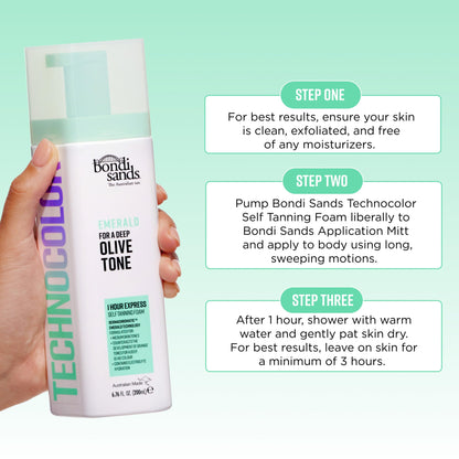 BONDI SANDS TECHNOCOLOR 1 HOUR EXPRESS SELF TANNING FOAM EMERALD 200mL (CANADA) Bondi Sands