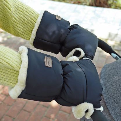 Orzbow Faux Sheepskin Stroller Gloves, Universal, Cozy & Warm, Black 🍁 All In One Marketplace Canada