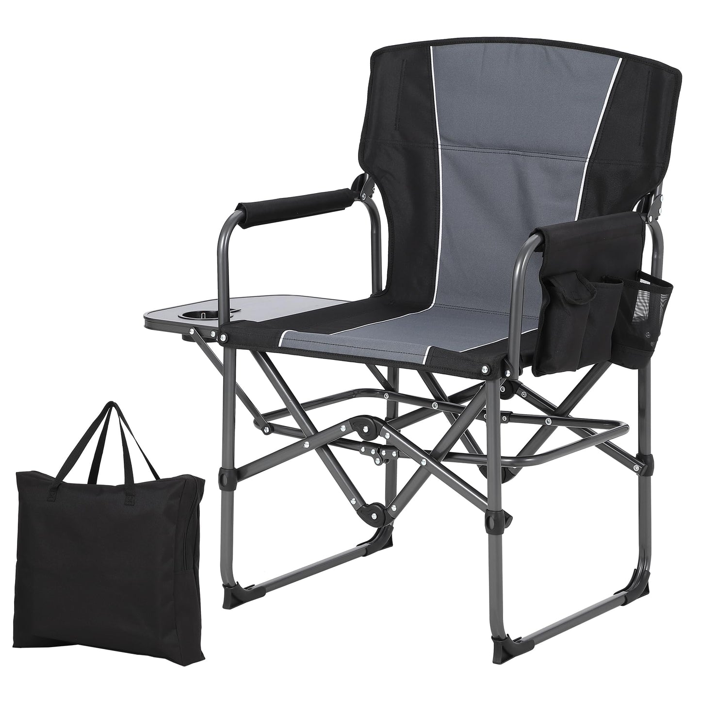 Oversized Heavy Duty Folding Camping Director Chair for Adults IDEALHOUSE