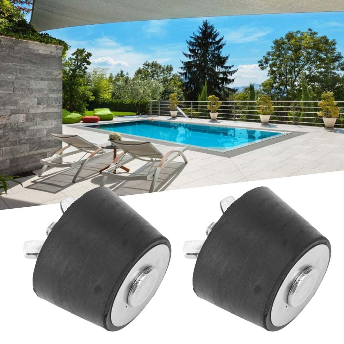 Winterizing Plug, 2PCS 1.5in Rubber Stopper Winter Plugs Swimming Pool Winter Expansion Plug, Heavy Duty Rubber Plugs with SS Screw Stainless Steel Bolts for Bathtub Spa Pipework Bathroom Sink Drains 🍁 All In One Marketplace Canada
