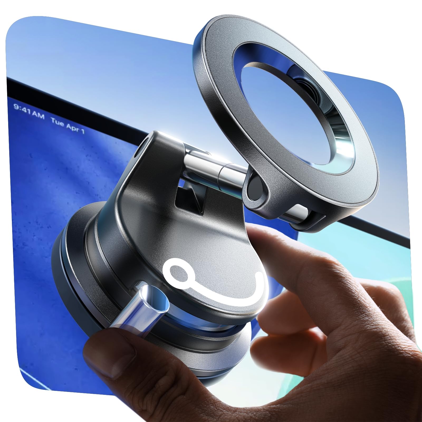 LISEN Car Phone Holder Car for Magsafe Magnetic Car Mount [2026 NEW Stable] Vacuum Magnetic Phone Holder Adjustable Cars Accessories Suction Dashboard Mount for iPhone 17 Pro Max 16 15 14 13 12 - Available at All In One Marketplace Canada