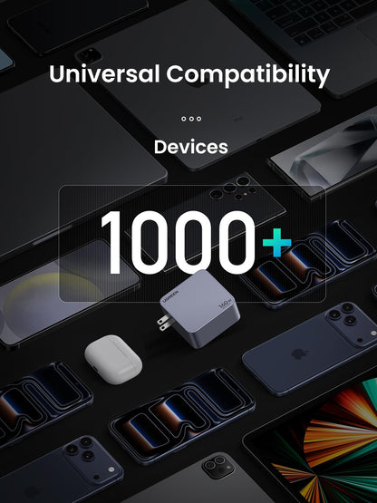UGREEN Nexode Pro 160W USB C Charger, 4-Port PD3.1 140W GaN Charger Block Compact PPS Fast Charger for MacBook Pro M4, Pixelbook, XPS, iPad, iPhone 17 Pro Max, Galaxy S26 S25, Pixel 10, Steam Deck
