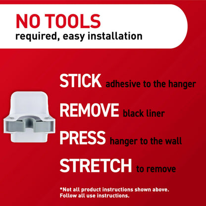 Command Broom and Mop Grippers, 3 Hangers and 6 Command Strips, Damage Free Hanging Wall Mount Broom and Mop Holder, Household Cleaning Organizer for Christmas Decorations, Holds up to 4 lb - Available at All In One Marketplace Canada