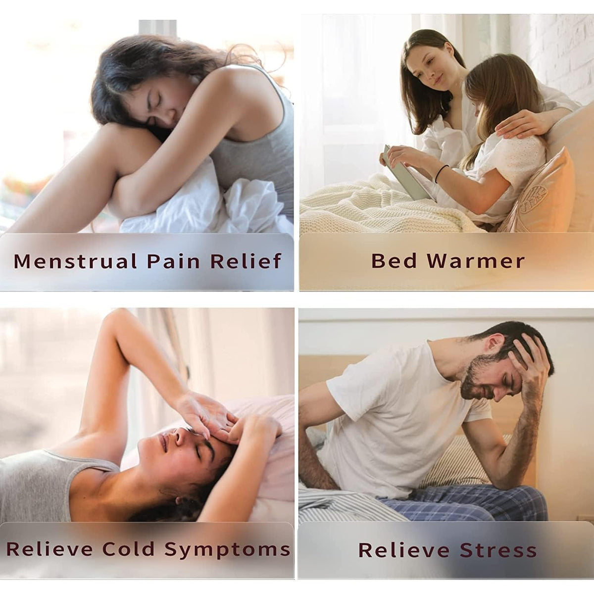 Hot Water Bag, Hot Water Bottle 2 Liters, Heat Up and Refreezable Hot Cold Pack with Knit Cover, Winter Warmer for Pain Relief Hot Cold Therapy (Pink) 🍁 All In One Marketplace Canada