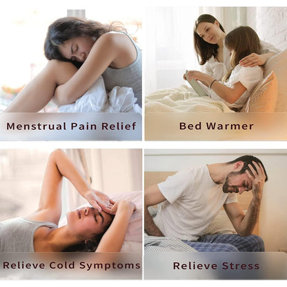 Hot Water Bag, Hot Water Bottle 2 Liters, Heat Up and Refreezable Hot Cold Pack with Knit Cover, Winter Warmer for Pain Relief Hot Cold Therapy (Pink) 🍁 All In One Marketplace Canada
