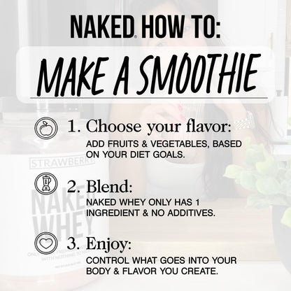 NAKED WHEY 5LB 100% Grass Fed Whey Protein Powder - 1 Undenatured, Bulk, Unflavored - GMO, Soy, and Gluten Free - No Preservatives - Stimulate Muscle Growth - Enhance Recovery - 76 Servings