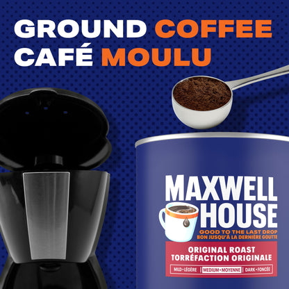 Maxwell House Original Roast Ground Coffee, 864 g Canister