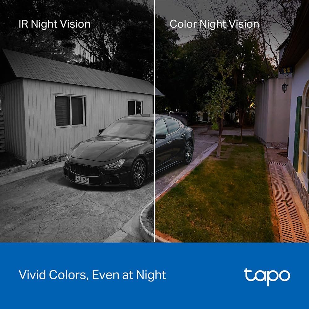 Tapo Solar-Powered Pan/Tilt Outdoor Security Camera Kit, Wireless, 2K 3MP, 360° AI Tracking, No Monthly Fee, Person Detection, Color Night Vision, SD/Cloud Storage 512GB, Works w/Alexa & Google Home