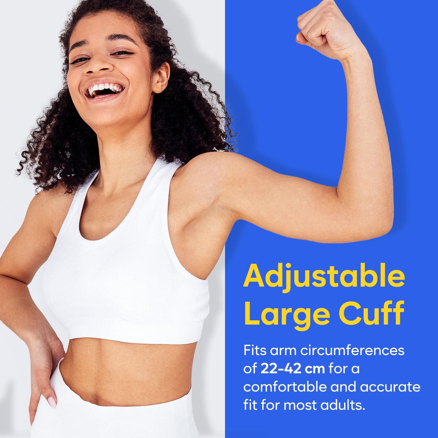 Blood Pressure Monitor for Home Use: Easy@Home Upper Arm Large Cuff BP Machine - Automatic Tensiometer with 3-Color Backlit Hypertension Display and 2 Users, Supports Free MyHeartPal App Scan, EBP-095 - Available at All In One Marketplace Canada