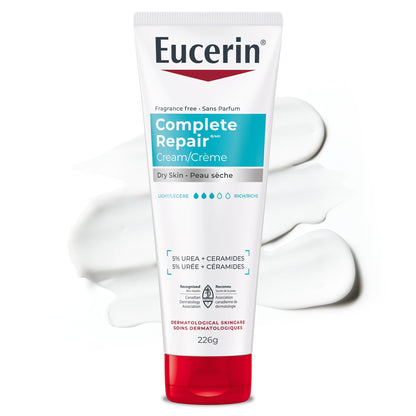 Eucerin Complete Repair Cream, 5% Urea & Ceramides, Hydrates Dry Skin, 226g