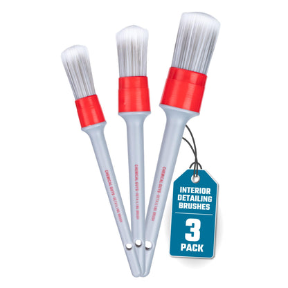 Chemical Guys All in The Details Interior Detailing Brush Set (Great for Cars, Trucks, SUVs, RVs, & More) Chemical Guys