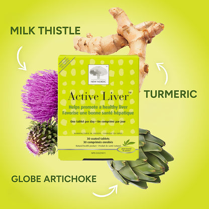 New Nordic Active Liver Milk Thistle Tablets, Liver Support, 30 Day Supply New Nordic