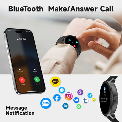 Smart Watch for Men Women, Bluetooth Calling, 1.27" HD Touchscreen Fitness Tracker, 100+ Sports Modes, AI Built-in, Heart Rate/Sleep/Step/SpO2 Monitor, IP68 Waterproof, Smartwatch for Android iPhone - Available at All In One Marketplace Canada