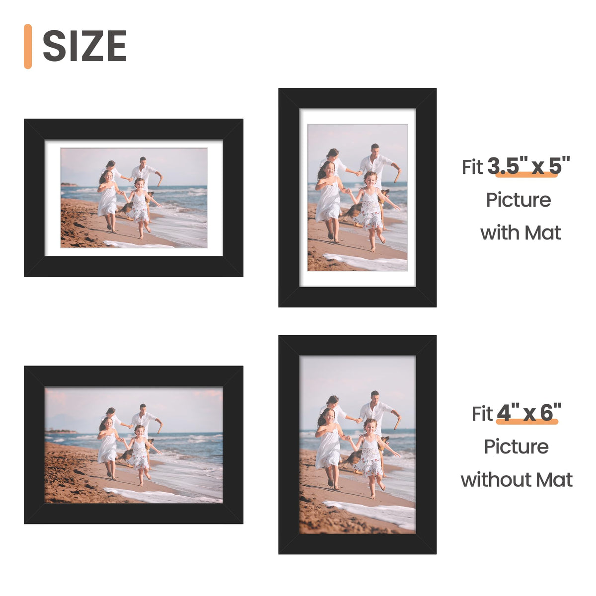 upsimples 4x6 Picture Frame Set of 10, Black 🍁 All In One Marketplace Canada