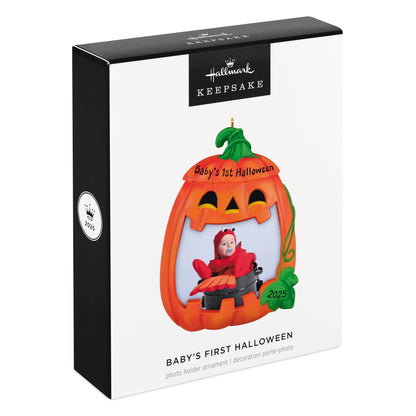 Ornement d'Halloween Hallmark Keepsake 2025, cadre photo pour le premier Halloween de bébé 2025, décorations d'Halloween