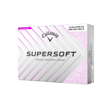 Callaway Golf Supersoft Golf Balls (2025, Pink Splatter)