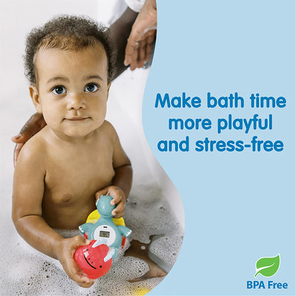 Dr. Brown's CleanUp Temposaurus Floating Bath Thermometer for Accurately Measuring Baby’s Bath Water Temperature, BPA Free Dr. Brown's