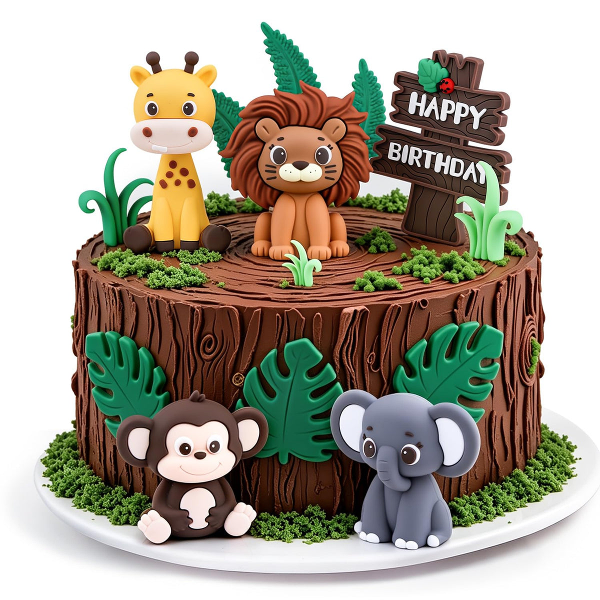 BlingABC 15PCS Cartoon Safari Animal Cake Toppers Jungle Cake Decorations 🍁 All In One Marketplace Canada