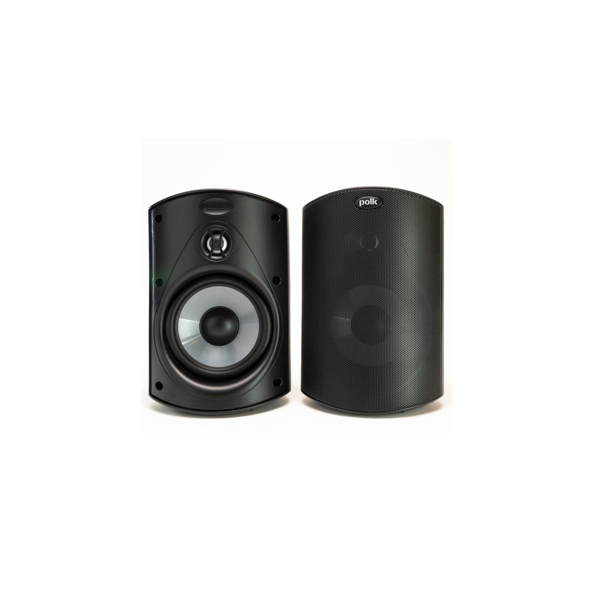 Polk Audio Atrium 4 Outdoor Speakers with Powerful Bass (Pair, Black), All-Weather Durability, Broad Sound Coverage, Speed-Lock Mounting System Polk Audio